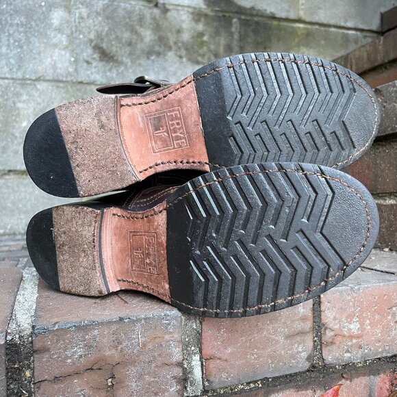 Frye Veronica Slouch Tall Leather Moto Buckle Boots Equestrian Western Size 6 - Picture 7 of 11